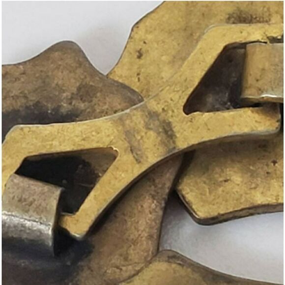 VINTAGE R&F RILEY AND FRENCH Gold Plated Art Deco 1900s Cuff Links - Picture 3 of 5